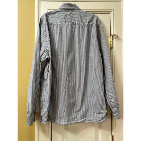 AUSTIN CLOTHING CO Shirt Mens XXL Gray Striped Long Sleeve Button 100% Cotton - Picture 5 of 7